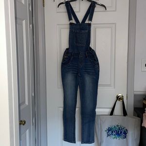 Worn once. Blue overalls. Very cute. Stretchy material.